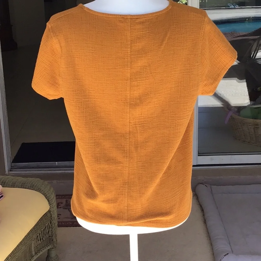 J. Crew mustard yellow tie top - Picture 2 of 4